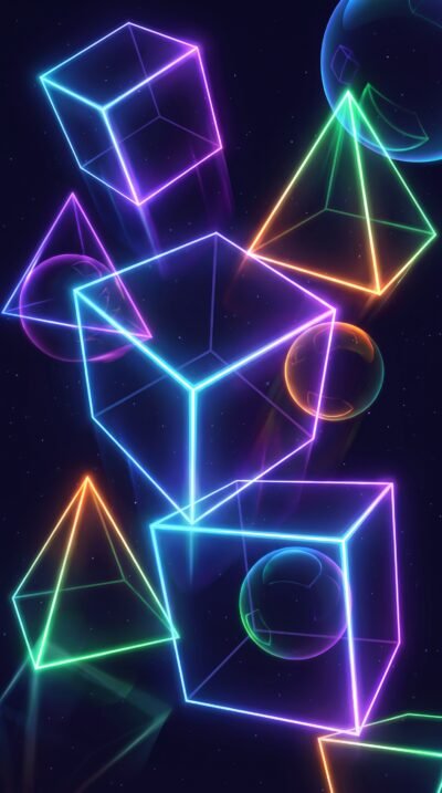 Neon Grid Wallpaper